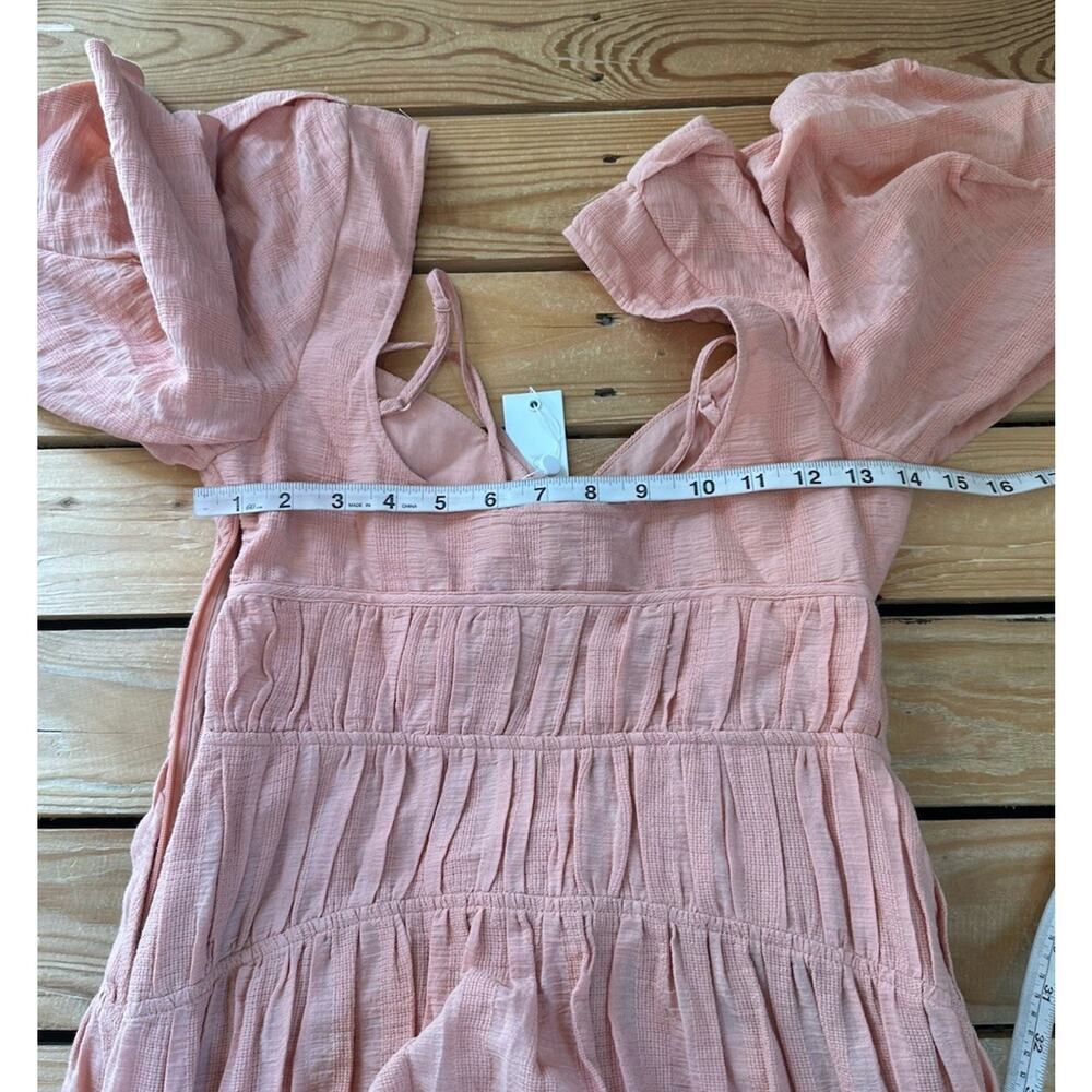 NWT Jonathan Simkhai Wilder Gauzy Cotton Midi Dress Size 2 Women’s Mauve - Picture 8 of 8